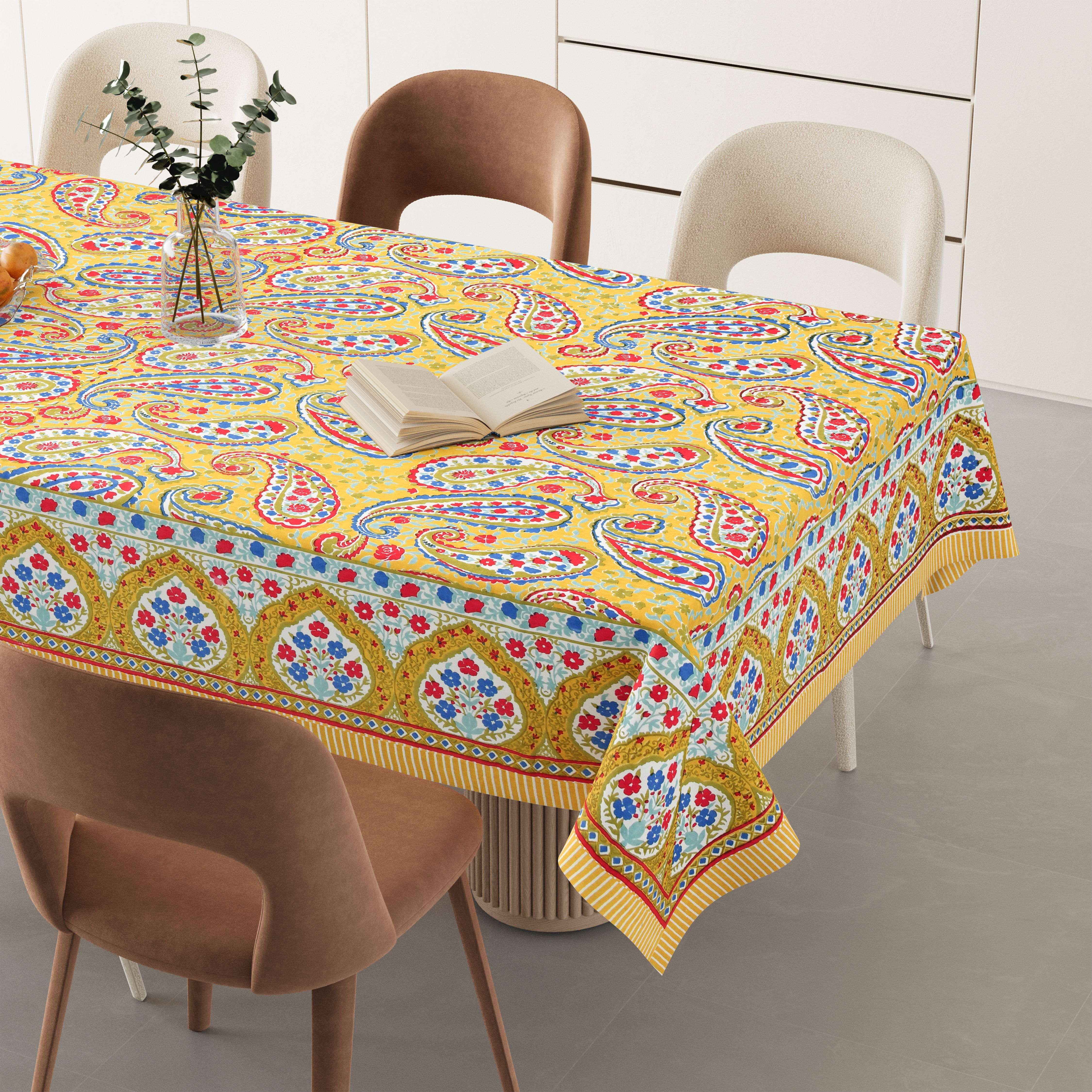 flipkart smartbuy Cotton 6 Seater Printed Table Cover-picture-19