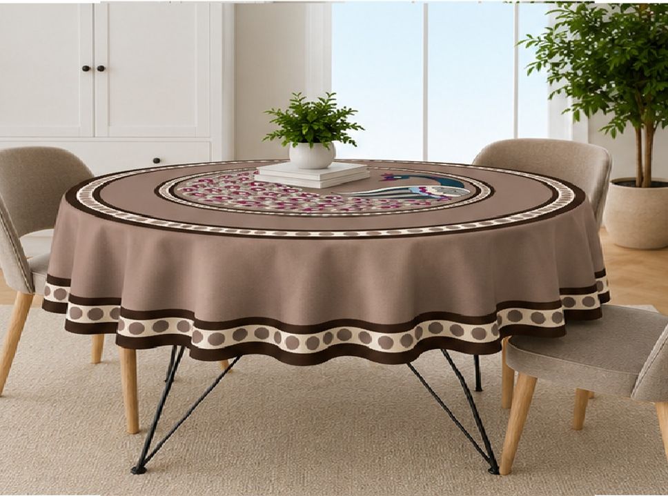 flipkart smartbuy Velvet 6 Seater Printed Table Cover-picture-14