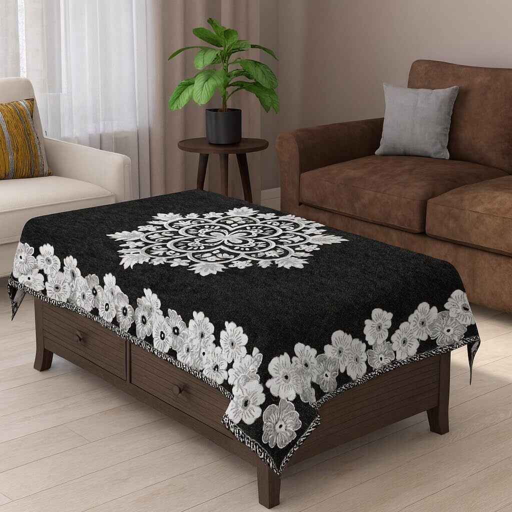 tijane Velvet 6 Seater Floral Table Cover-picture-22