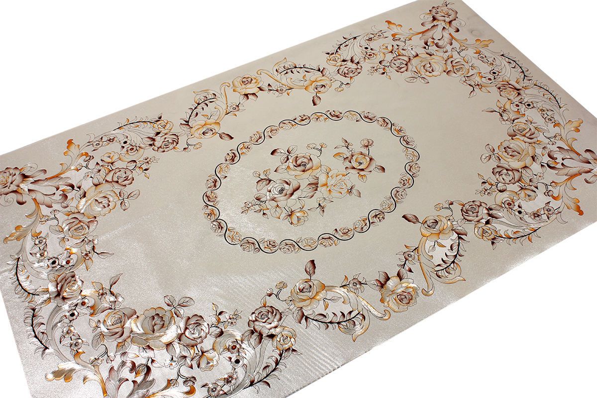 PVC 4 Seater Embroidered Table Cover-image-28