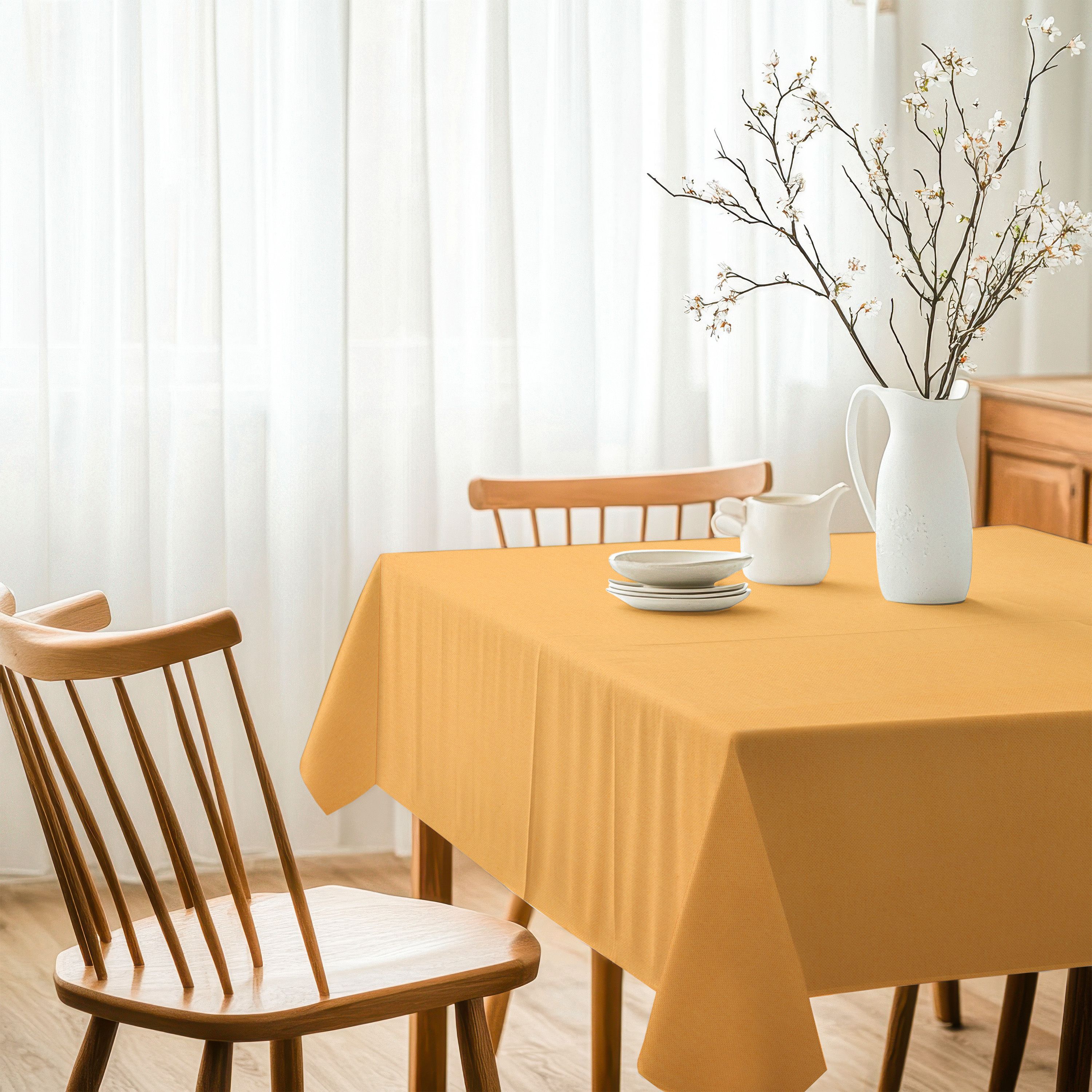 rhome Cotton 6 Seater Solid Table Cover-picture-27