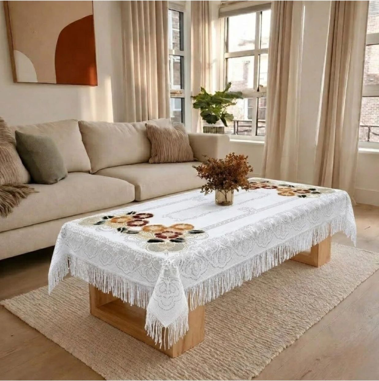 croox Cotton 4 Seater Floral Table Cover-picture-20