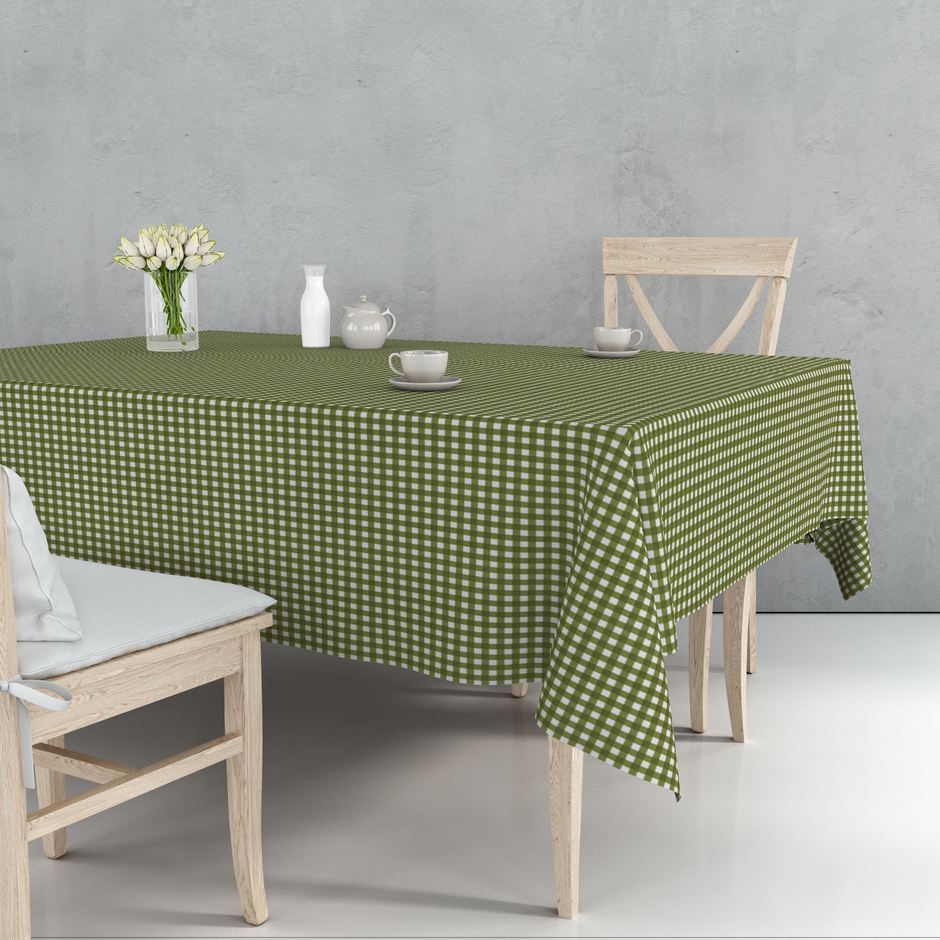 airwill Cotton 4 Seater Checkered Table Cover-picture-17