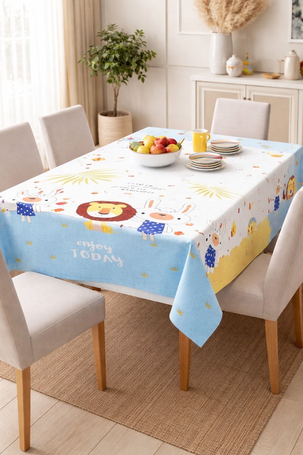 Cotton 6 Seater Printed Table Cover-image-18