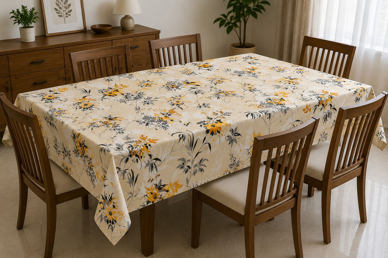 lumora nest Cotton 6 Seater Printed Table Cover-picture-14