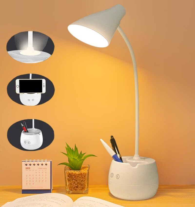 Desk Lamp 3 Light Mode & Dual Light Touch LED, Rechargeable Study Lamp Study Lamp-image-35