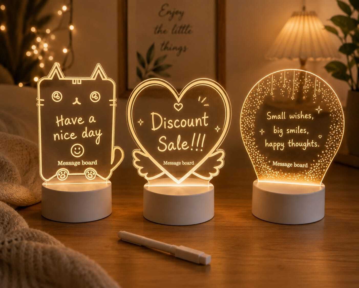 spkenterprises 3D Acrylic Message Note Board (Multidesign)) Study Lamp-picture-23