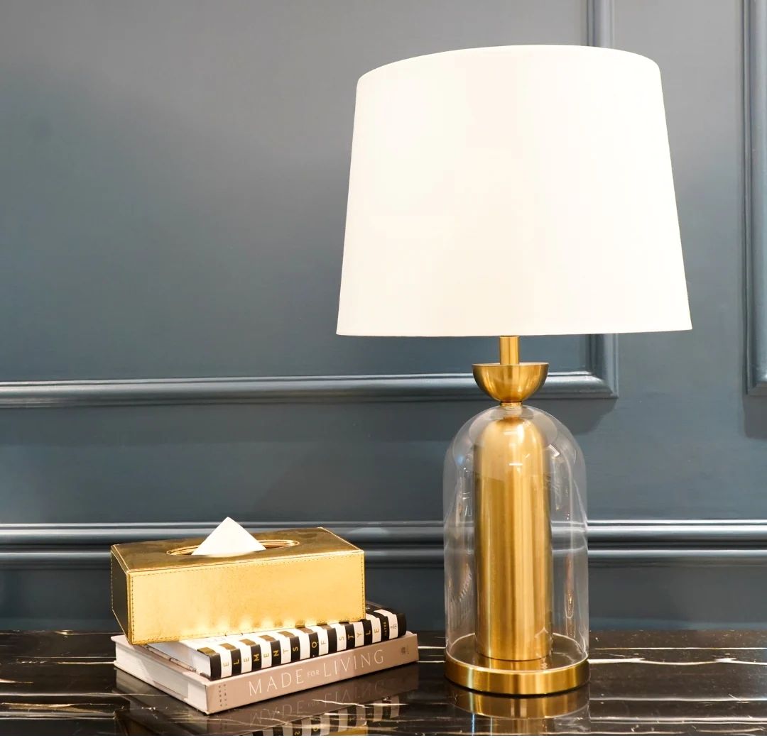 rcasa Double Layer Glass Table Lamp with Shade Table Lamp-picture-4