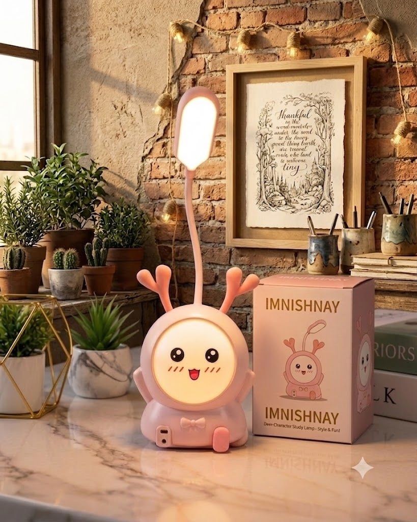 imnishnay Cute LED Deer Lamp – Eye-Caring Reading Light for Kids, Students and Home Decor Table Lamp-picture-21