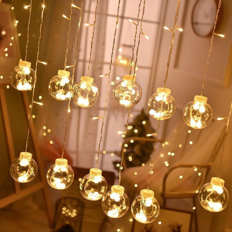 12-Bulb Transparent Globe LED Fairy Lights 3 Meter – Ideal for Home Décor Night Lamp-image-10
