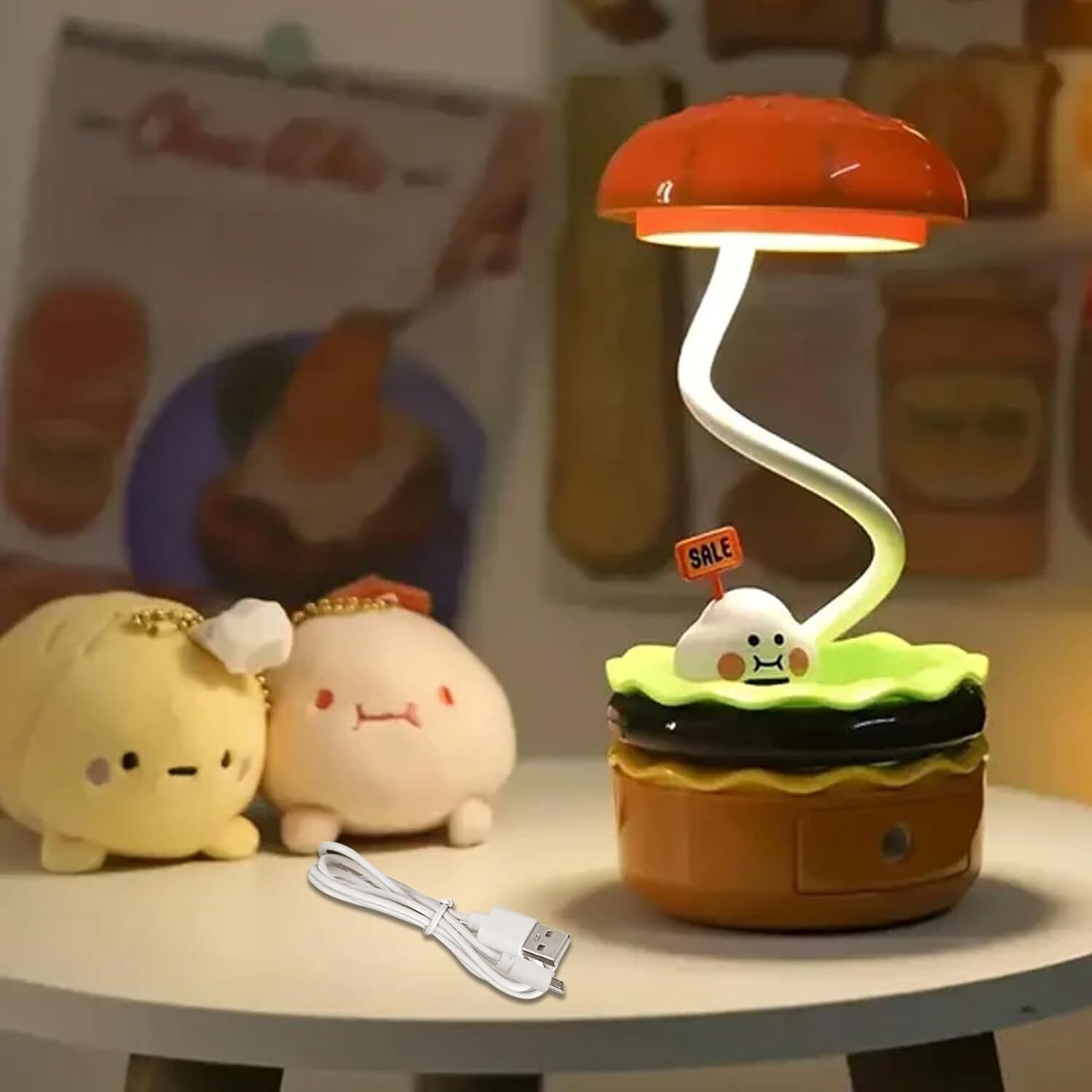 Burger Design Lamp with Sharpener for kids| Study Lamp-image-32