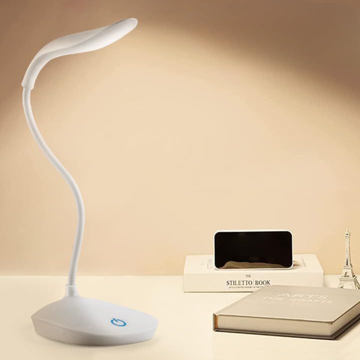 Rechargeable LED Study Lamp with 3 Brightness Levels White Study Lamp-image-11