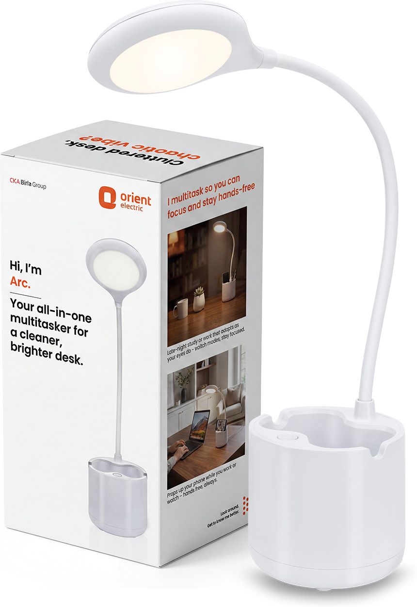 orient electric 6W Arc Desk Lamp, Dimmable with Pen & Mobile Holder Table Lamp-picture-23