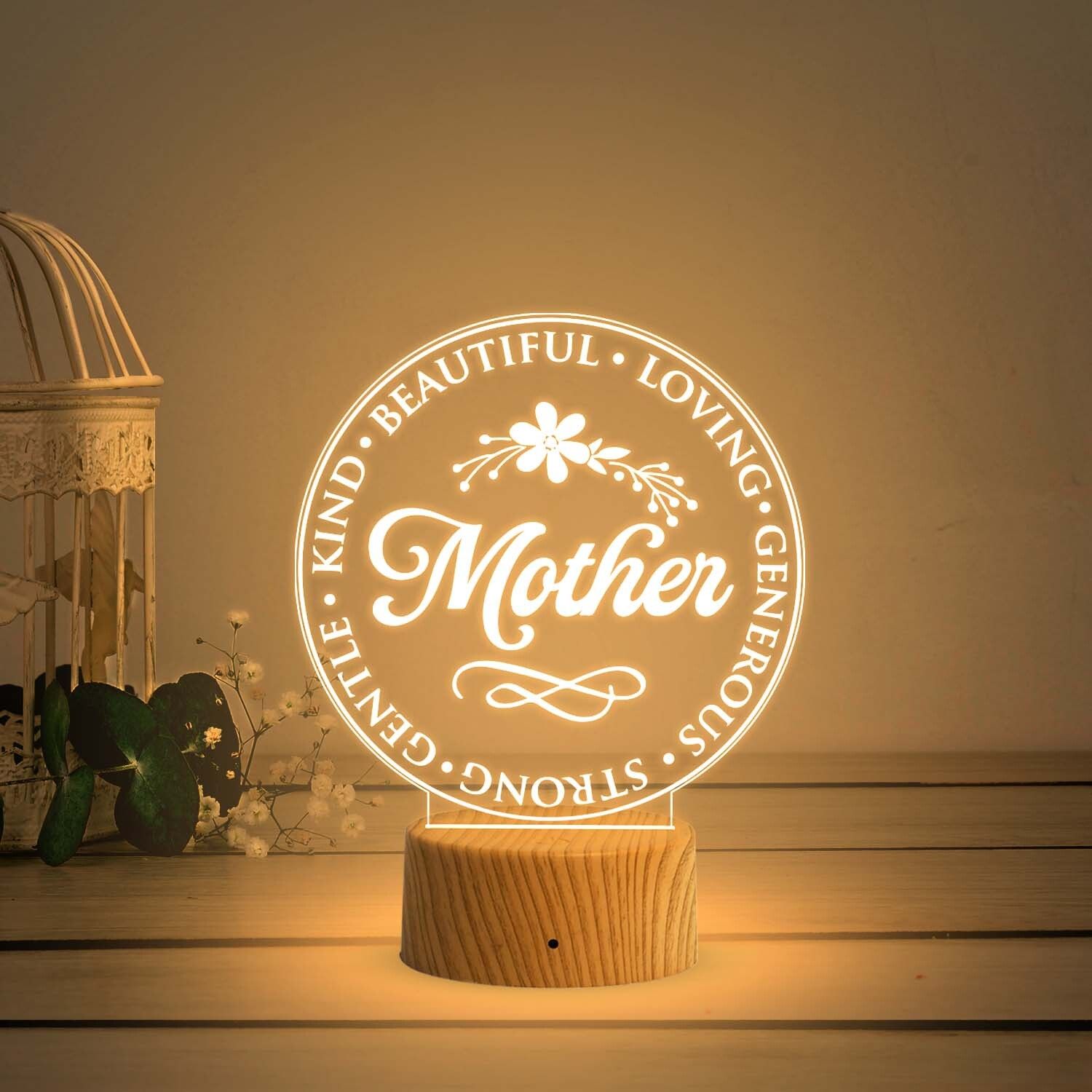 Gift for Mother 3D Illusion Night Lamp Gift for Mom from Daughter Night Lamp-image-1