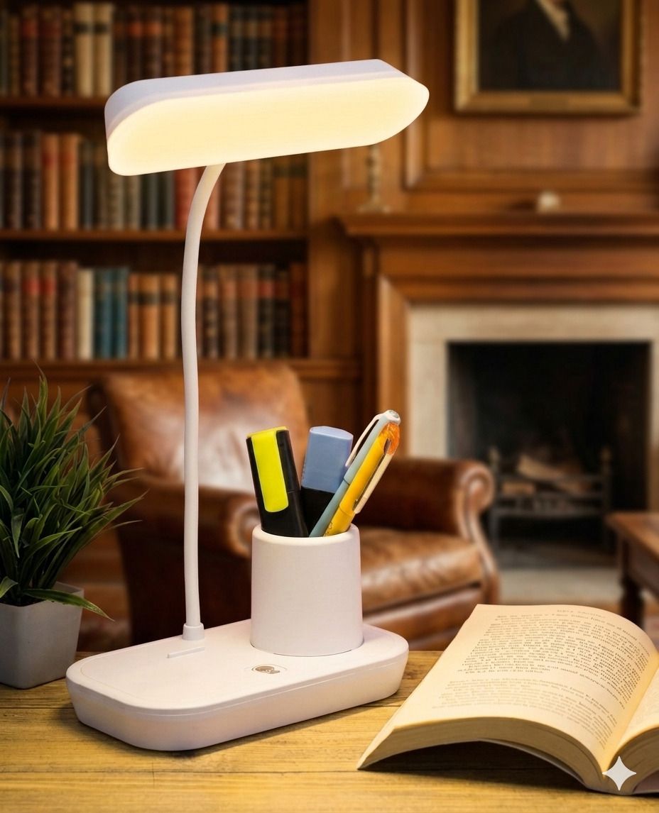 auralis Powerful Rechargeable lamp with Pen3 Holder 3 Dimmable Lights With Rotating Neck Study Lamp-picture-25