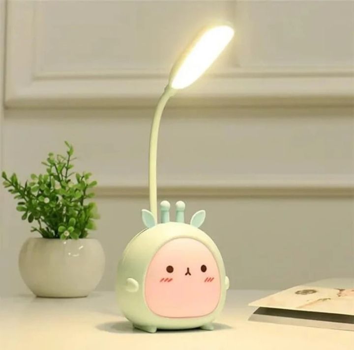 Rechargeable USB LED Desk Lamp for study table eye protection cute yellow Table Lamp-image-25