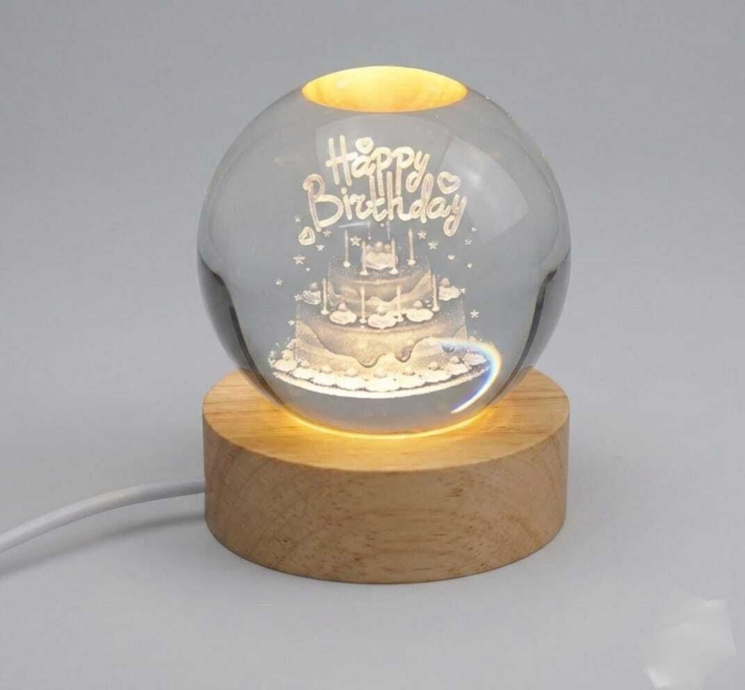 ​3D Crystal Ball Night Lamp with Wooden LED Base Happy Birthday Cake Edition Table Lamp-image-39