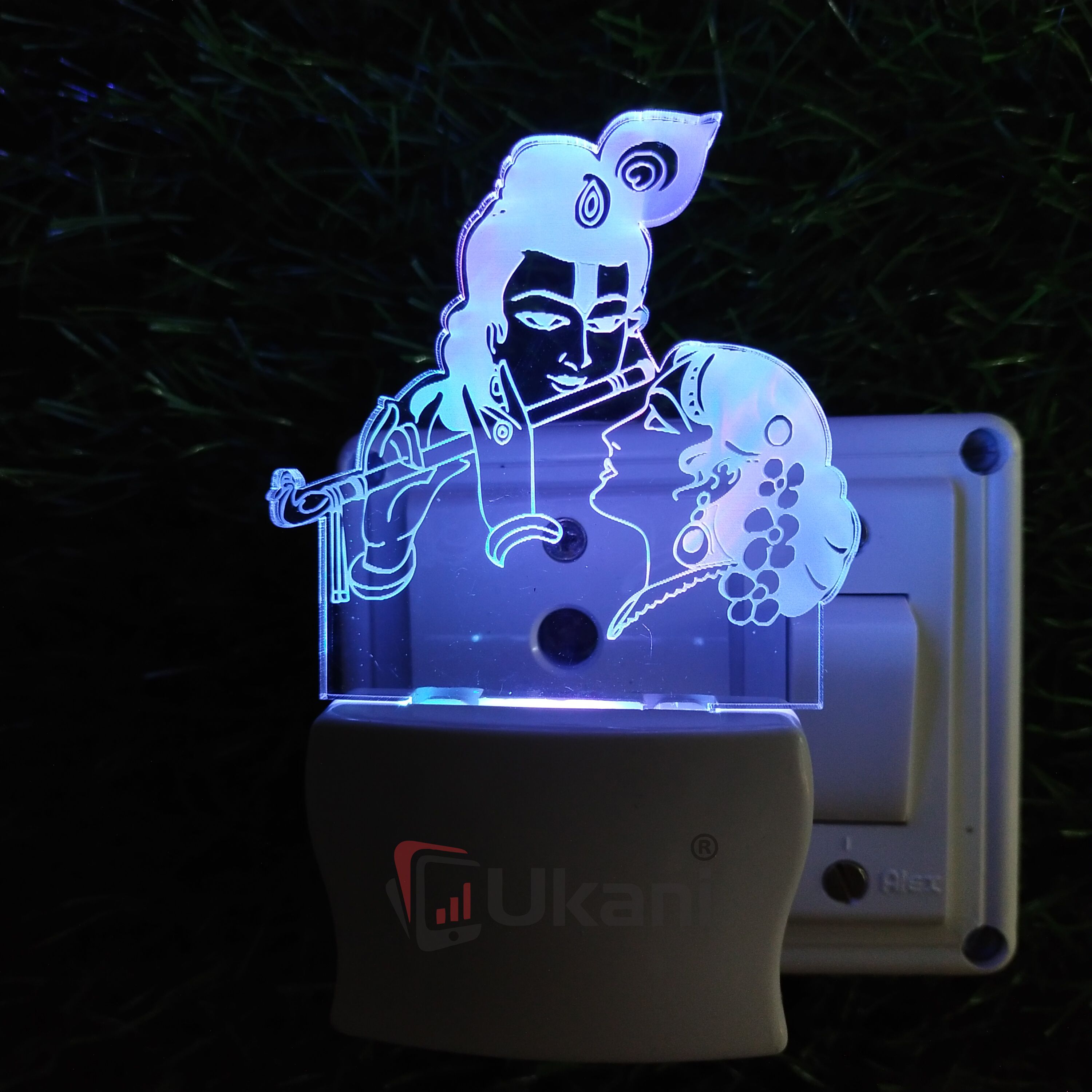 ukani RADHA KRISHNA Acrylic 3D Illusion RGB 7 Colour Changing LED Plug and Play Night Lamp-picture-29