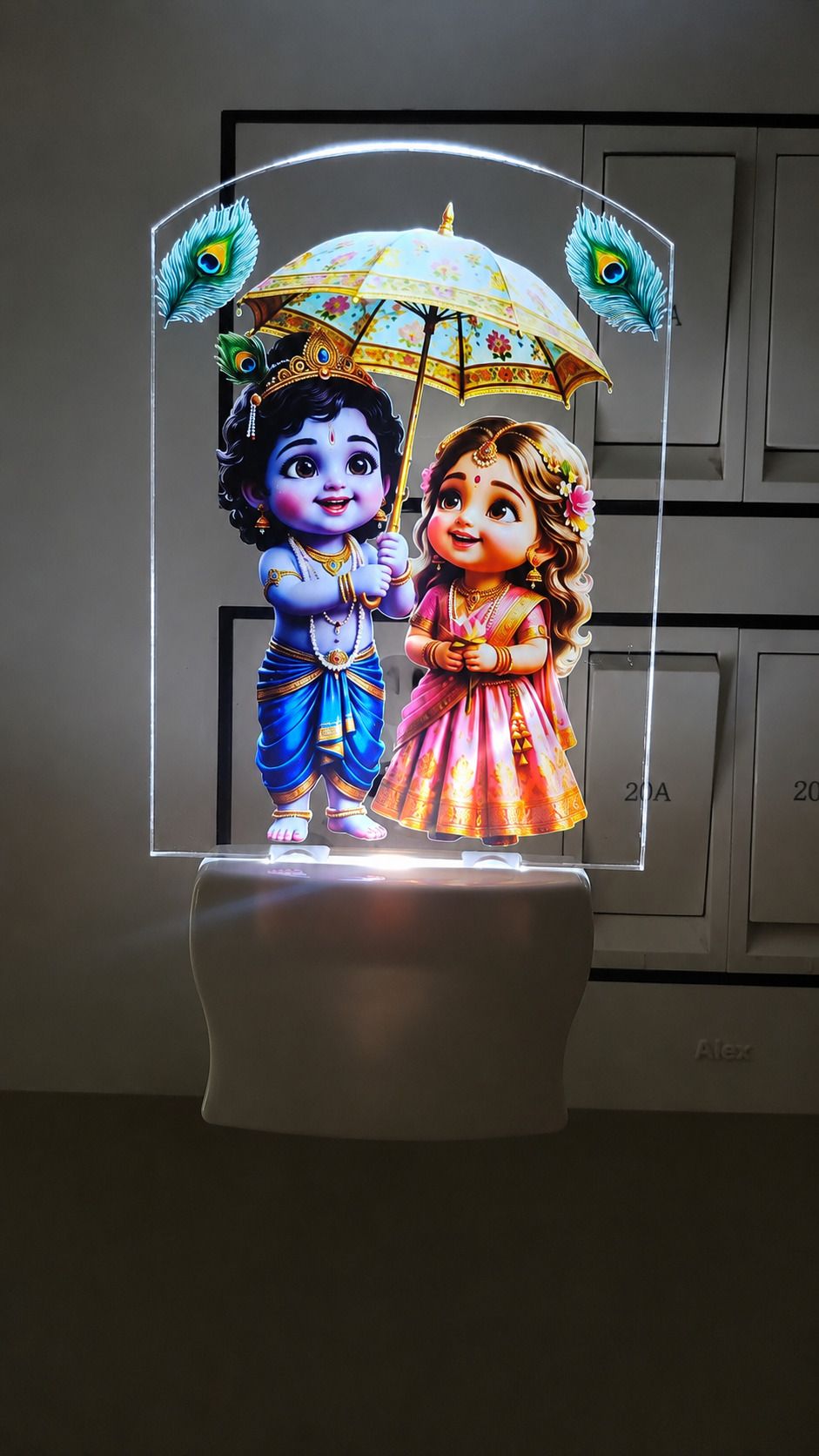 ukani Radha Krishna 3DUV HD Printed Acrylic Decorative Lamp Living Room & Home Decor Night Lamp-picture-24