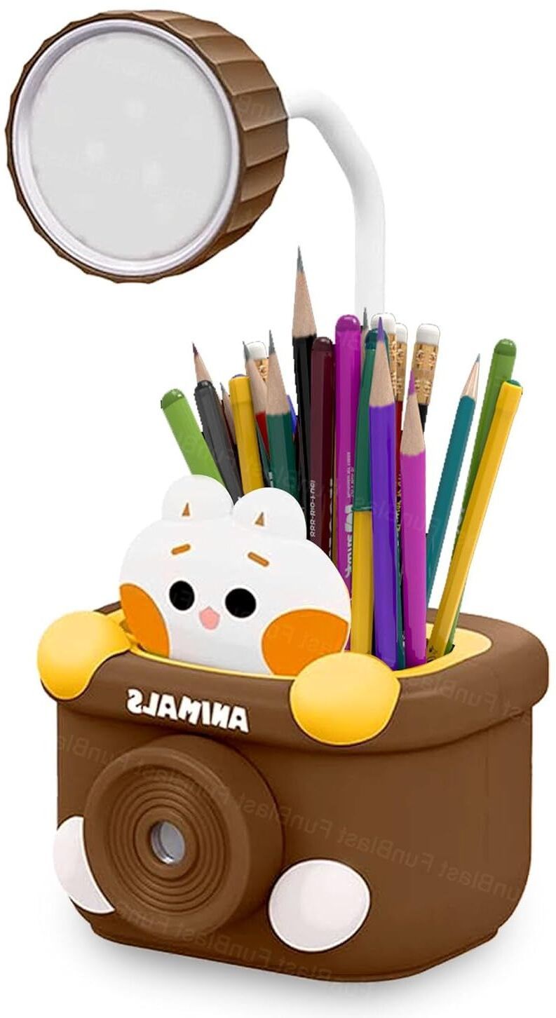 funblast Cute Cat Study Lamp - Table Lamp with Pen Holder & Sharpener, Rechargeable Lamp Study Lamp-picture-23