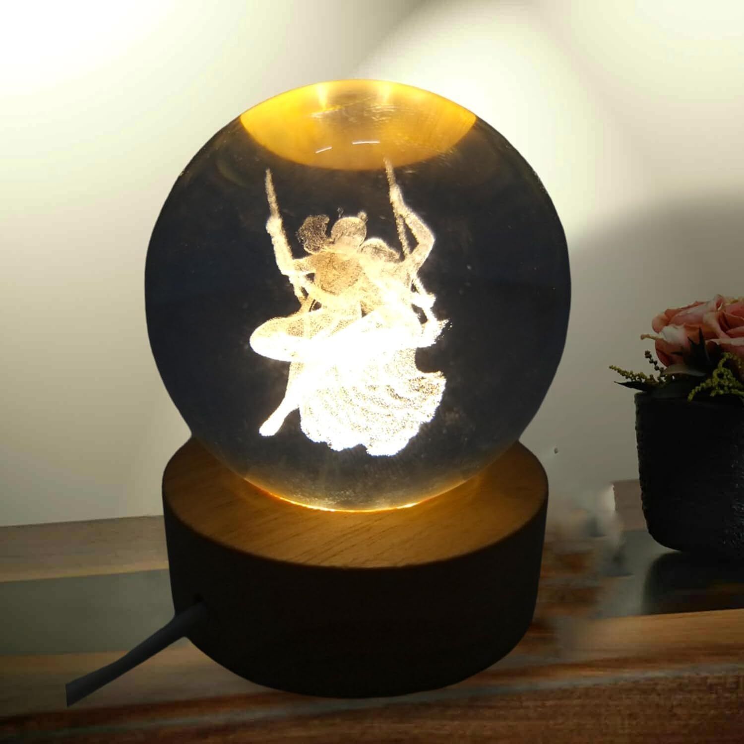 zyriex SWING RADHE-Crystal Ball Night Light,Glass Ball Night LED Lamp with USB Night Lamp-picture-16