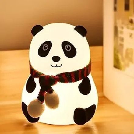 veloranest Panda Silicone Night Light Lamp With Tap Control 7-Color Changing USB Charging Night Lamp-picture-11
