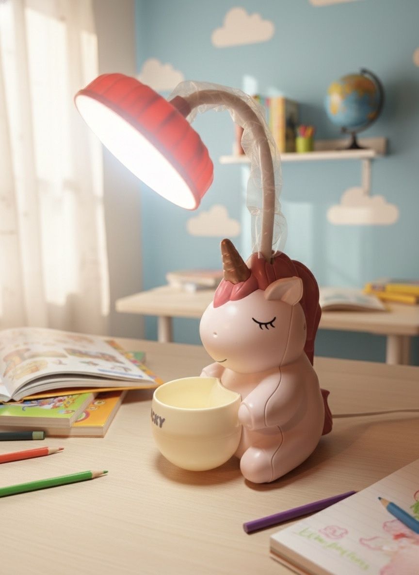 ri and ra Ri & Ra LED Desk Table Lamp with Pencil Sharpener & Pen Holder (Unicorn, Pink) Table Lamp-picture-26