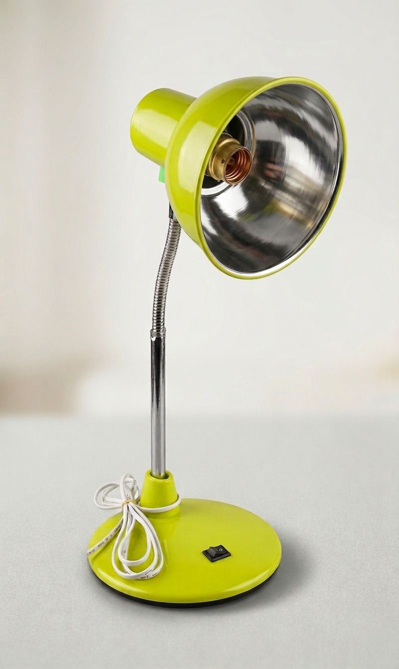 LED Study Table Lamp for Study & Office - B22 Holder (No Bulb) 20 Inch, Green Study Lamp-image-44