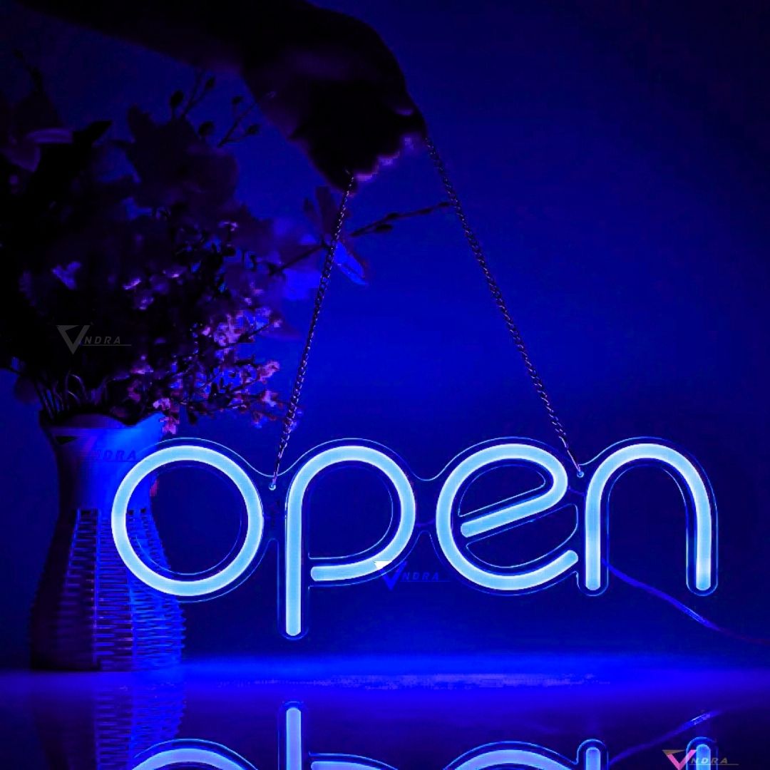 vndra Open Signs for Business Neon Led Sign open neon sign shop, hotel, Bar,Logo etc. Night Lamp-picture-2