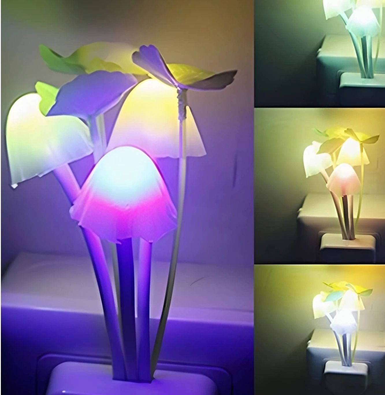 LED Mushroom Night Lamp Soft Glow Bedside Light for Bedroom & Nursery Night Lamp-image-42