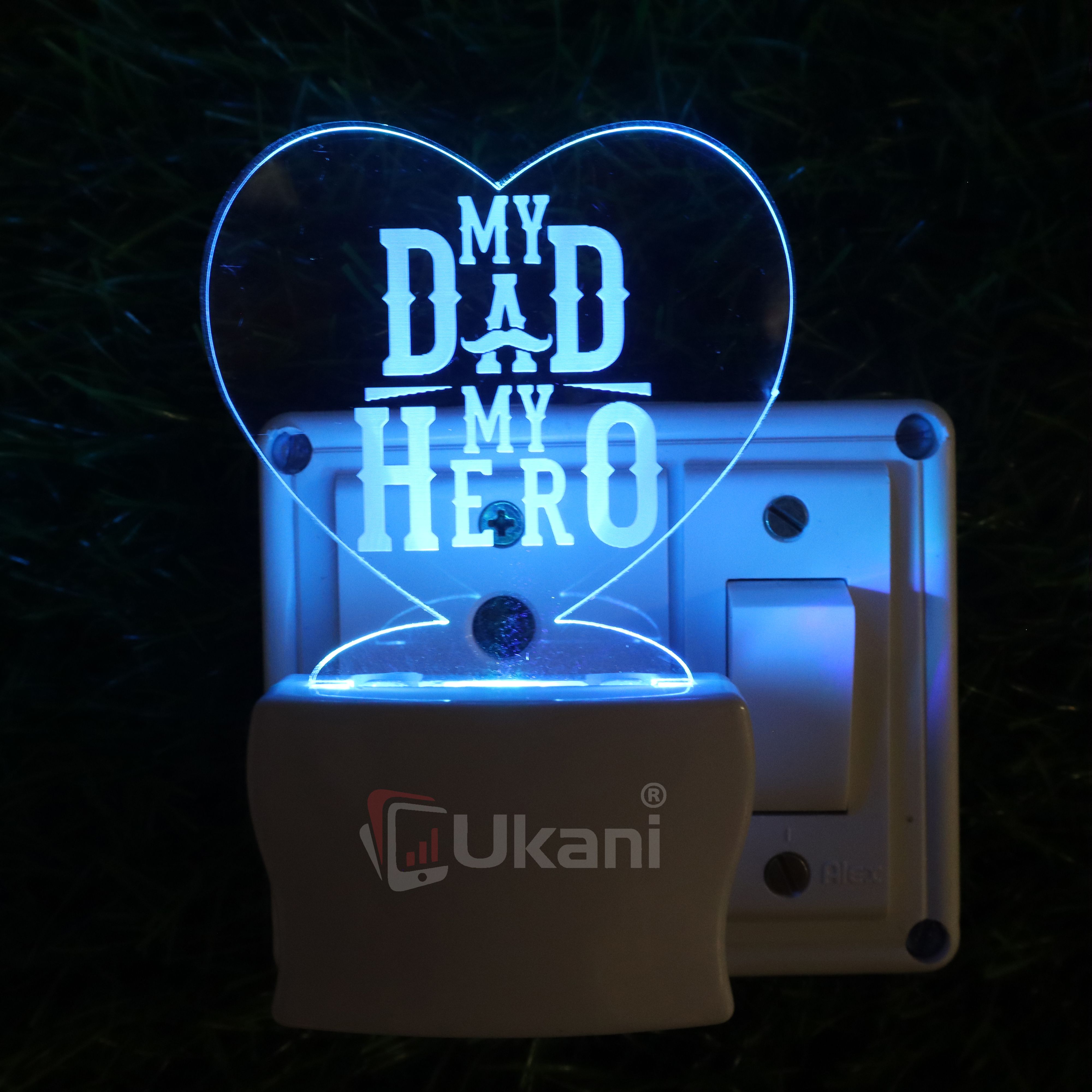 MY DAD MY HERO Acrylic 3D Illusion RGB 7 Colour Changing LED Plug and Play Night Lamp-image-47