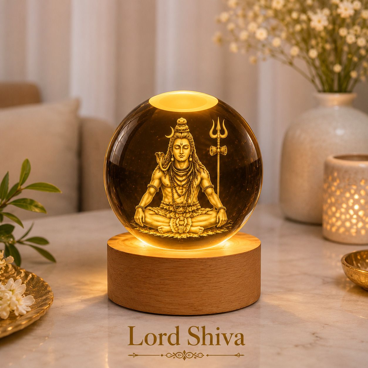 freshghar Lord Shiva 3D Crystal Ball LED Night Lamp Table Lamp-picture-47