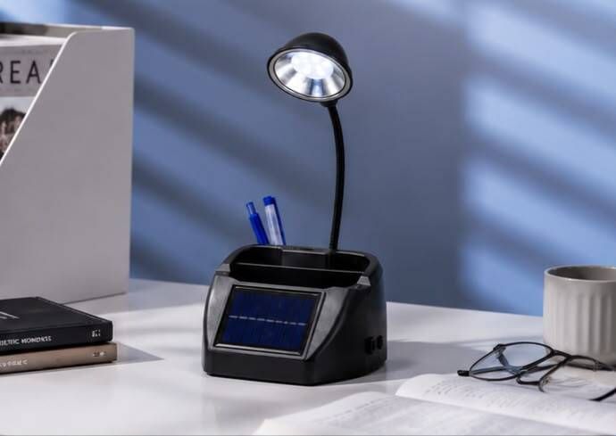 SunCharge Pro Solar Rechargeable LED Study Lamp with Mobile & Pen Holder | Study Lamp-image-17