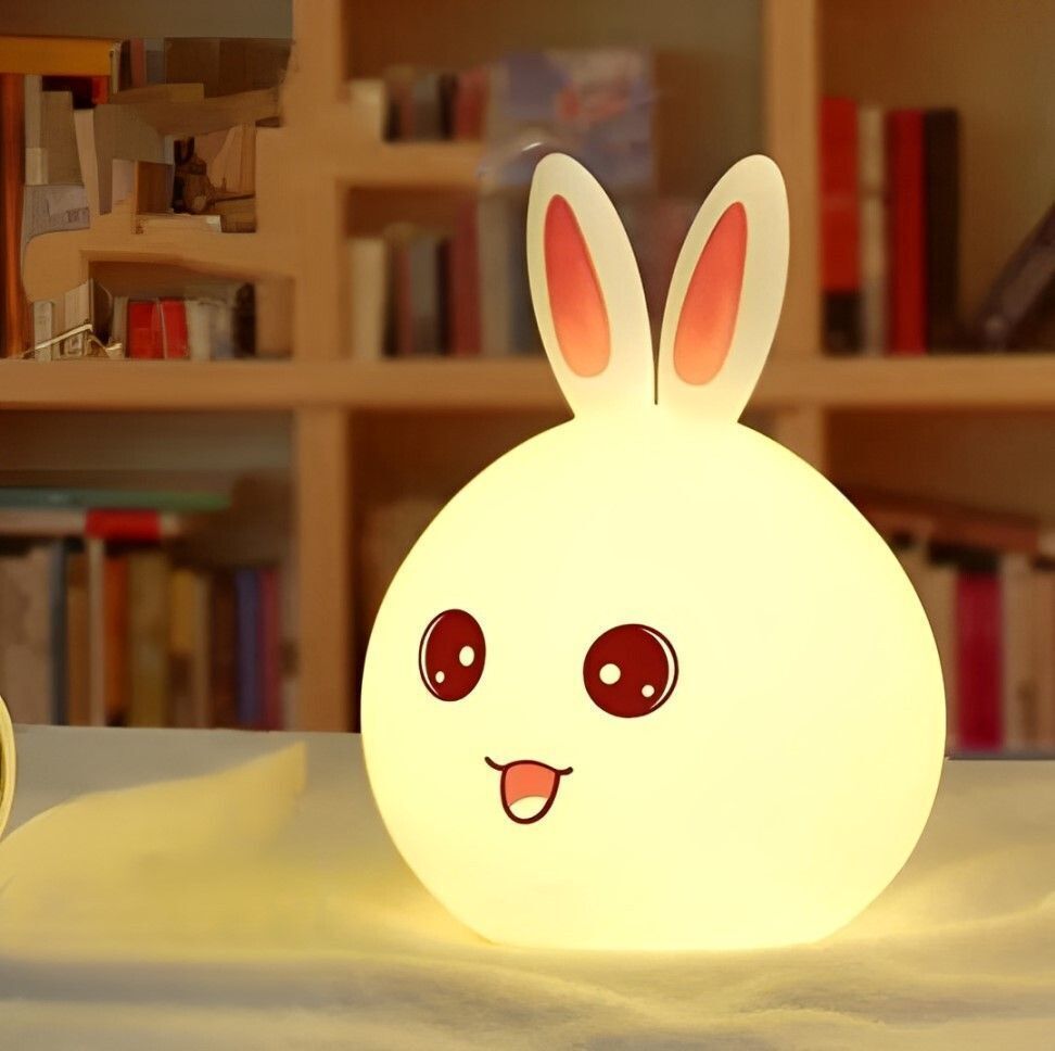 eyeseek Cute Rabbit Silicon USB Rechargeable Night Light Lamp with Gesture Study Lamp-picture-13