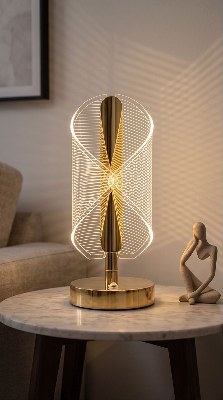 Modern Acrylic LED Dual-Wing Table Lamp AR3354 5V/2A Table Lamp-image-29