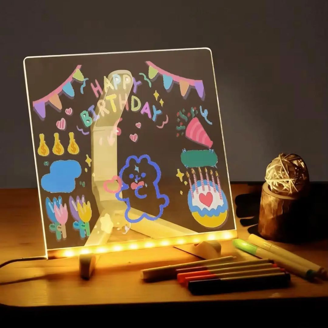 creativity vibes creativitywithecovibes e LED Acrylic Writing Board 12 x 8 Inch Study Lamp-picture-47