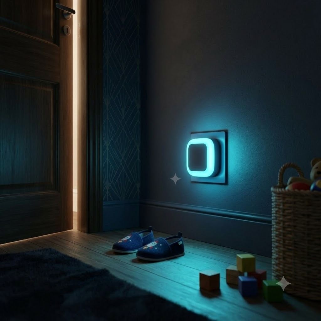 Night Light Lamp On Bedroom - 0.5W Compact 2-Pin Plug & Play LED Light Night Lamp-image-30
