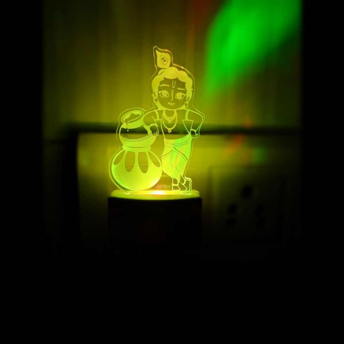 Krishna LED Night Lamp 3D Illusion 7 Color Changing festival, Birthday Gift Night Lamp