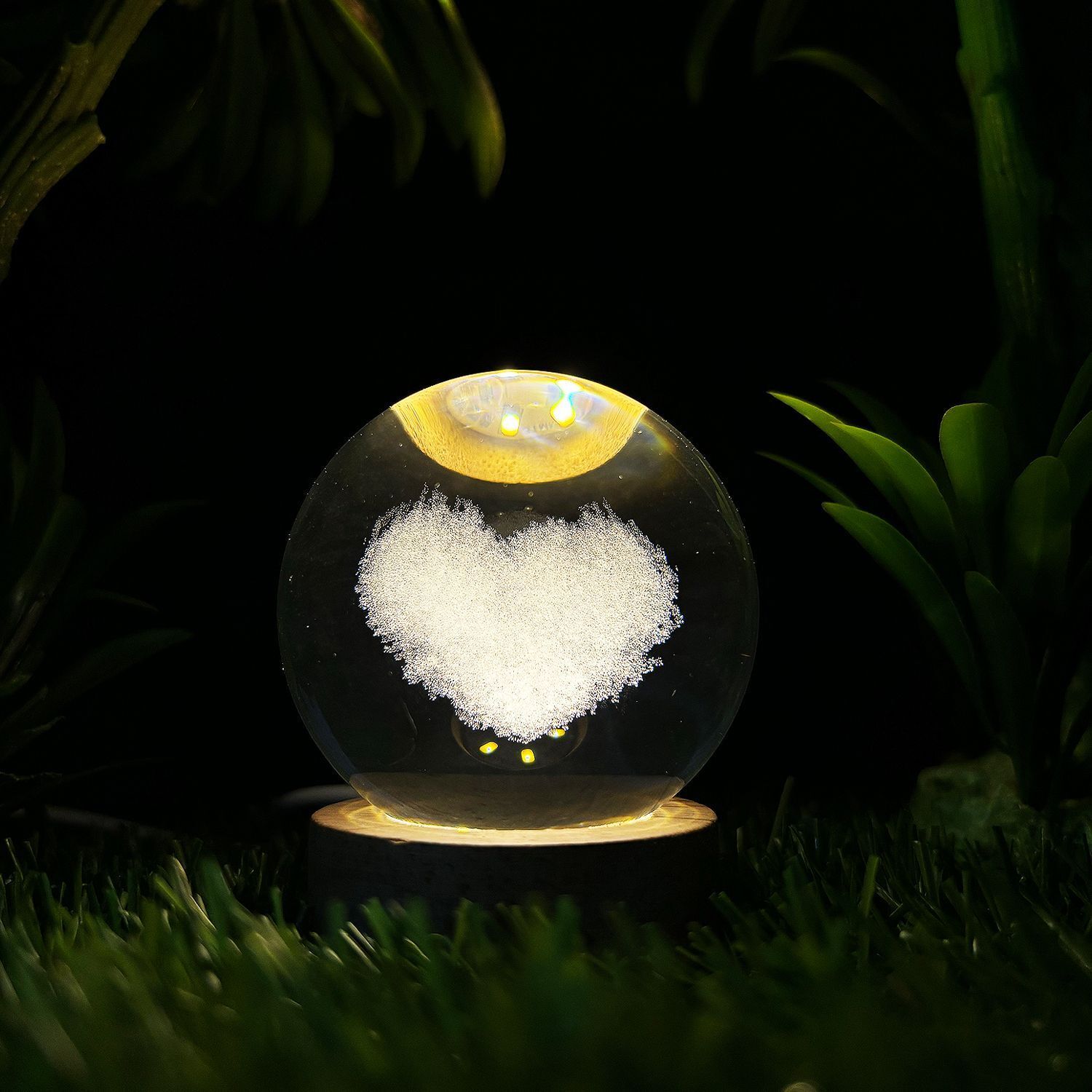 Engraved Heart 3D Galaxy Crystal Ball Light for Kids Night Lamp-image-27