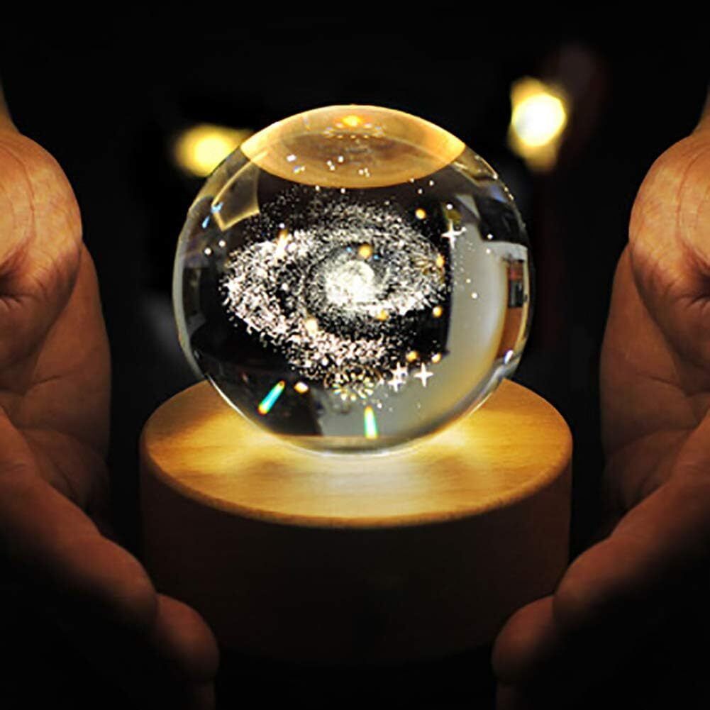 LED Decorative Lamp With Wood Base And Crystal Ball With Design Of Earth Night Lamp-image-26