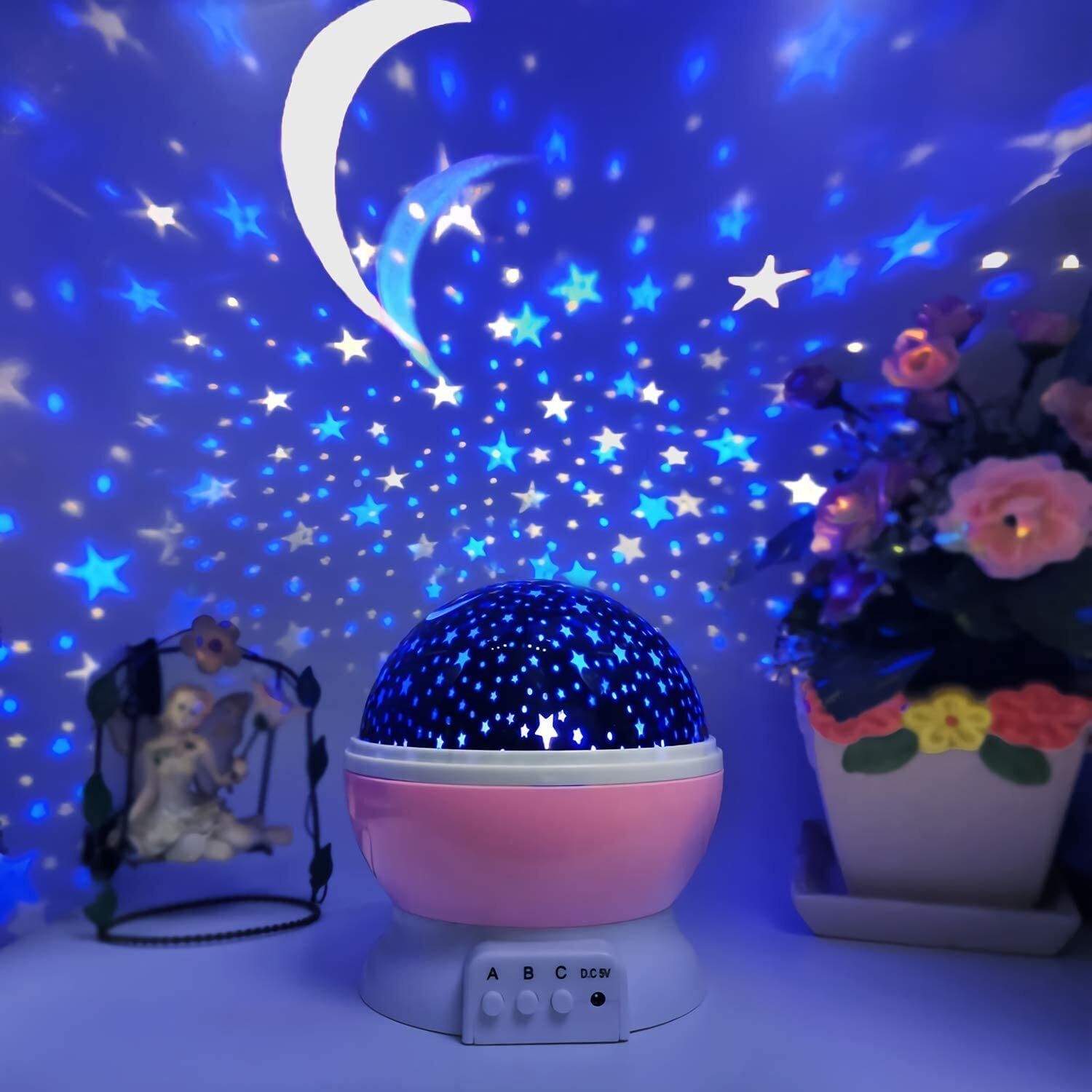 Romantic LED Sky Star Master Projector USB Night Light for Kids and Babies Disco Ball Set