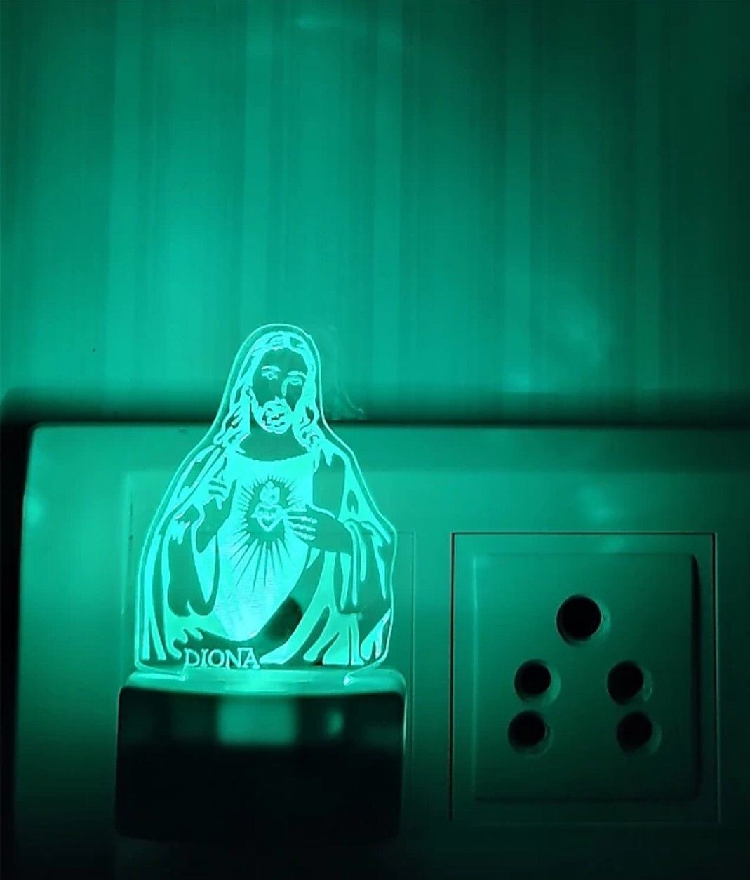 diona Jesus Christ Christian Lord 3D Illusion LED Multi Color Night Lamp-picture-15