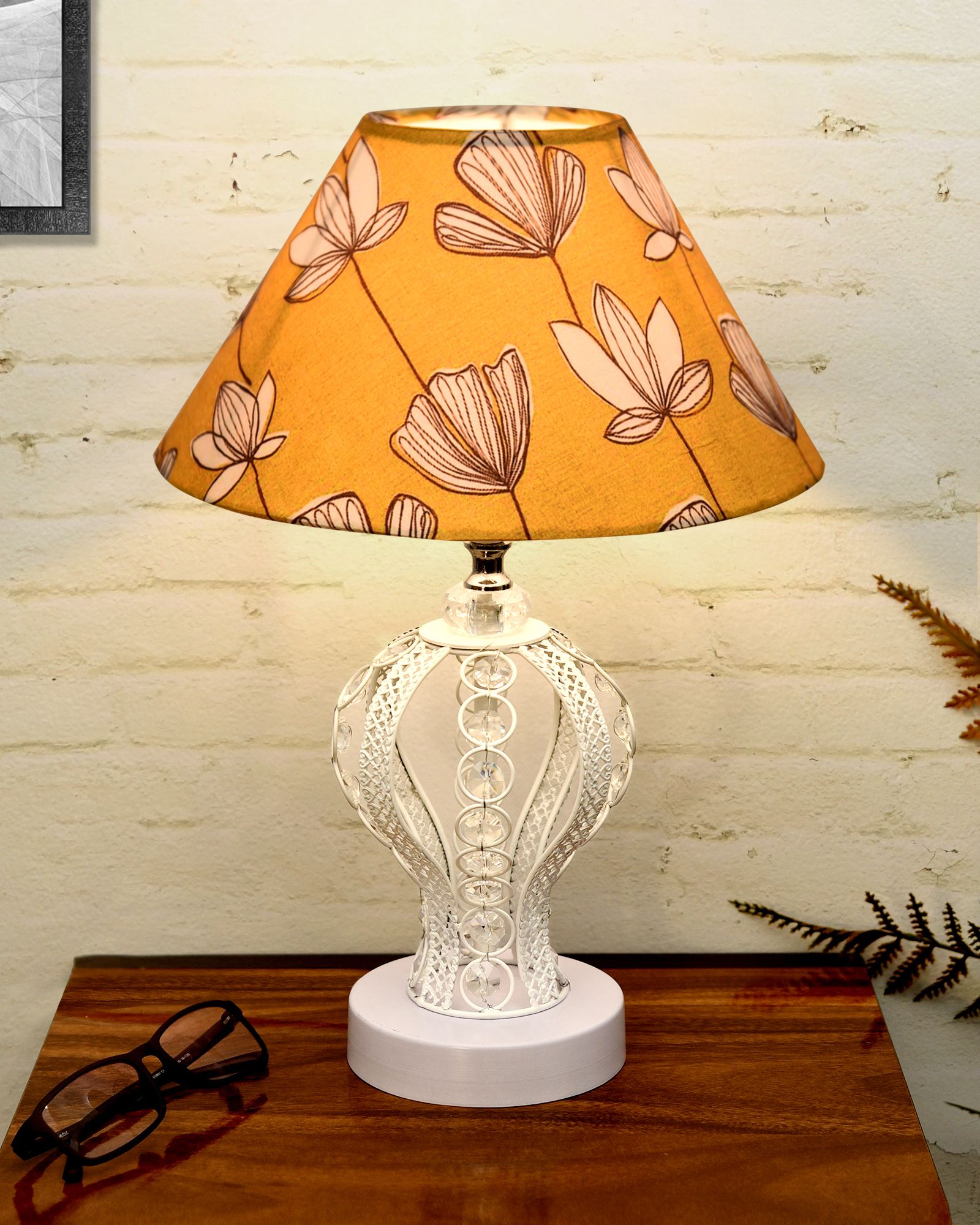 homesake Small Crystal Table Lamp,Bedroom Bedside Nightstand,Desk Living Room, Jute Table Lamp-picture-28