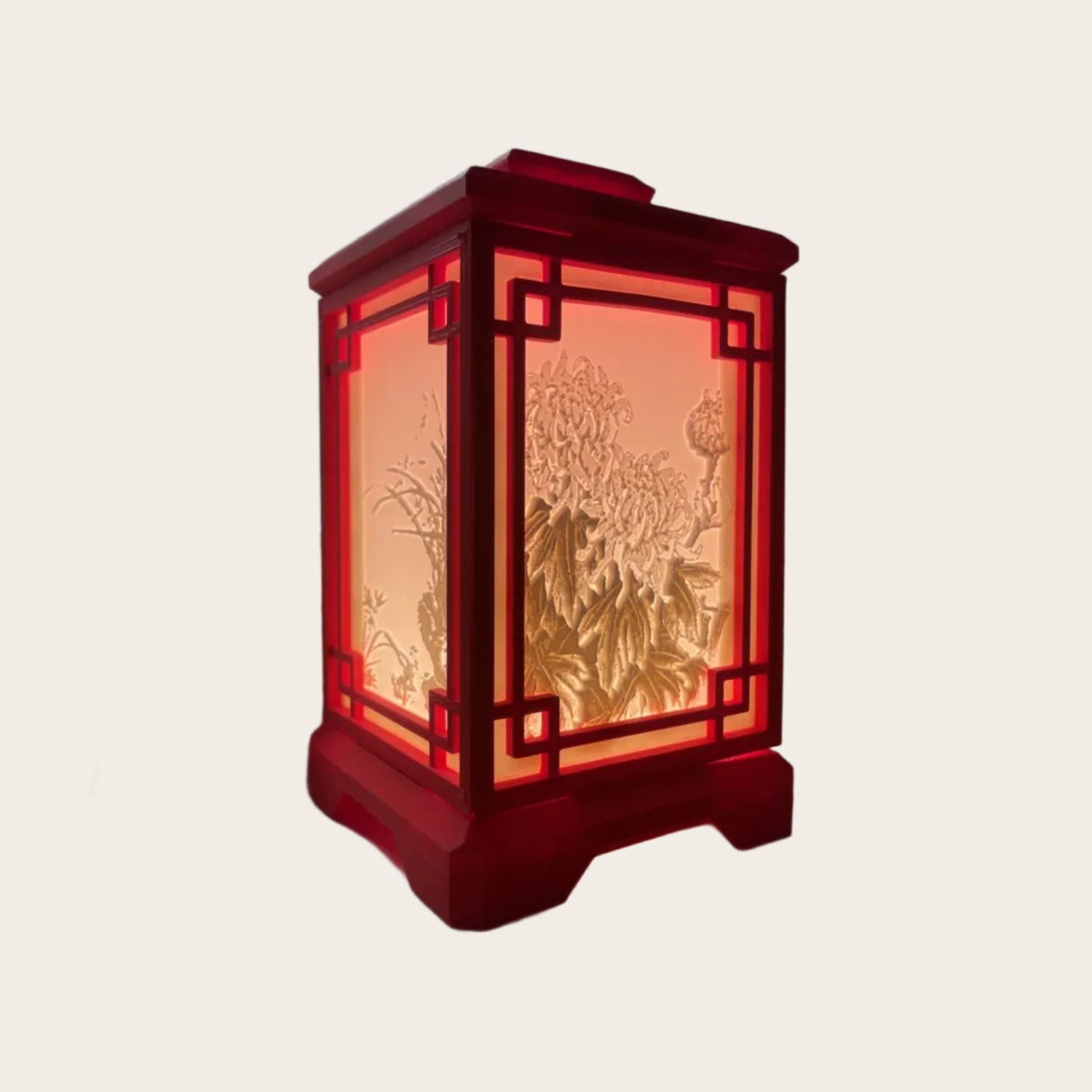 Four Noble Persons Traditional Chinese Lantern| Symbolic Asian Home Decor Table Lamp-image-33