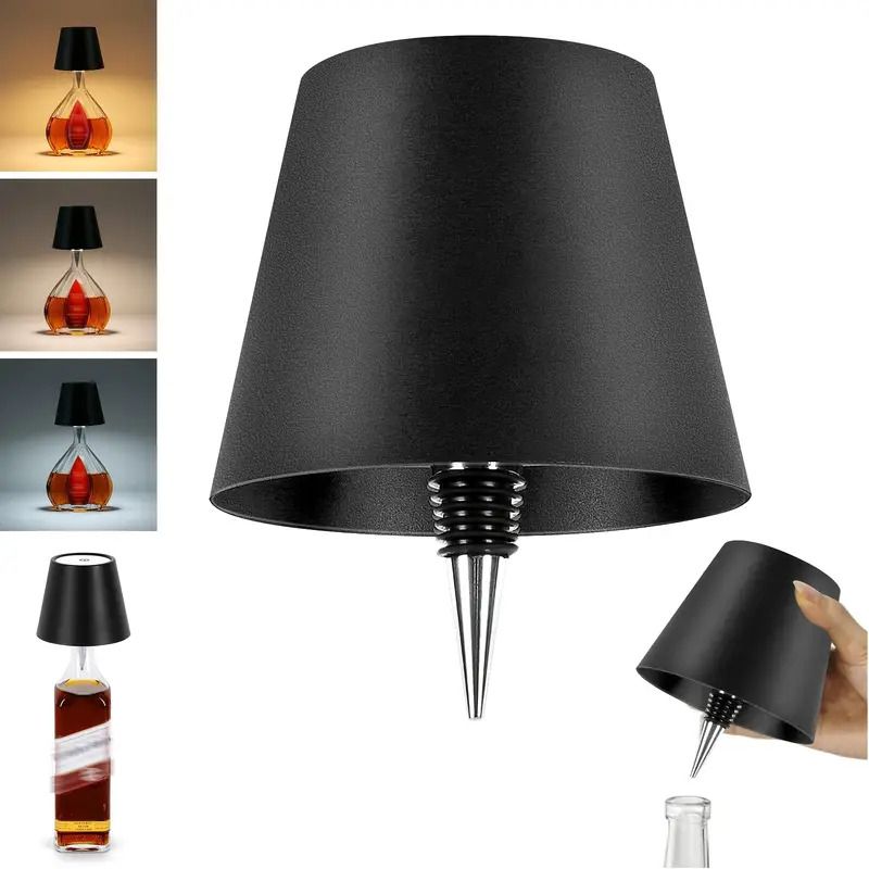 kd sapra Wireless Bottle Light 3 Color Stepless Dimming Rechargeable Touch Control Bottle Table Lamp-picture-24