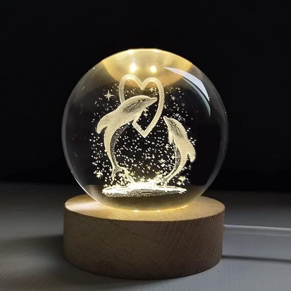wengonvila 3D Galaxy Crystal Ball Night Lamp,Solar System Crystal Ball Night Light, Table Lamp-picture-10