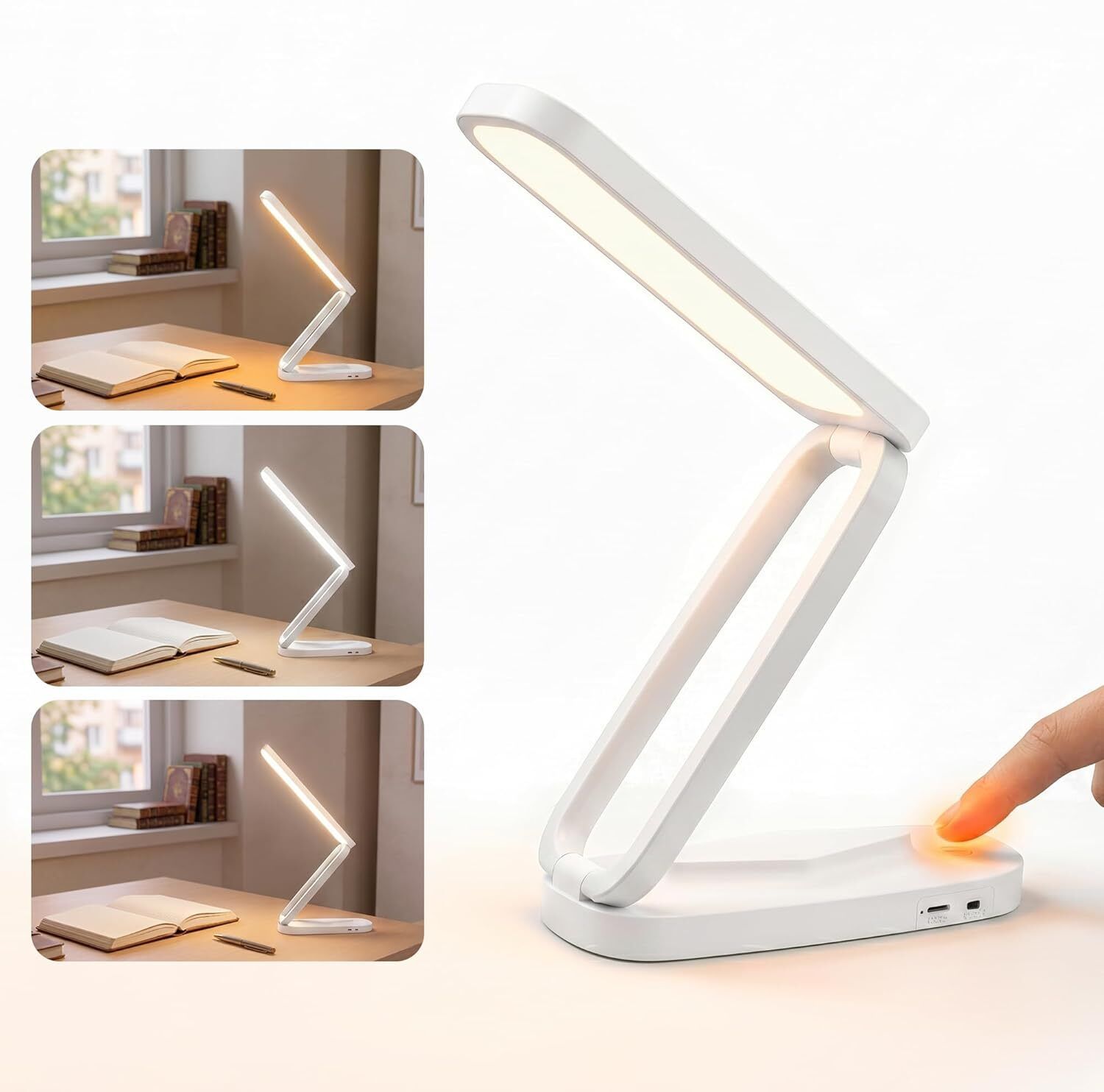 clpone LED Desk Lamp Rechargeable Foldable for Study 3 Brightness Touch Control Study Lamp-picture-12