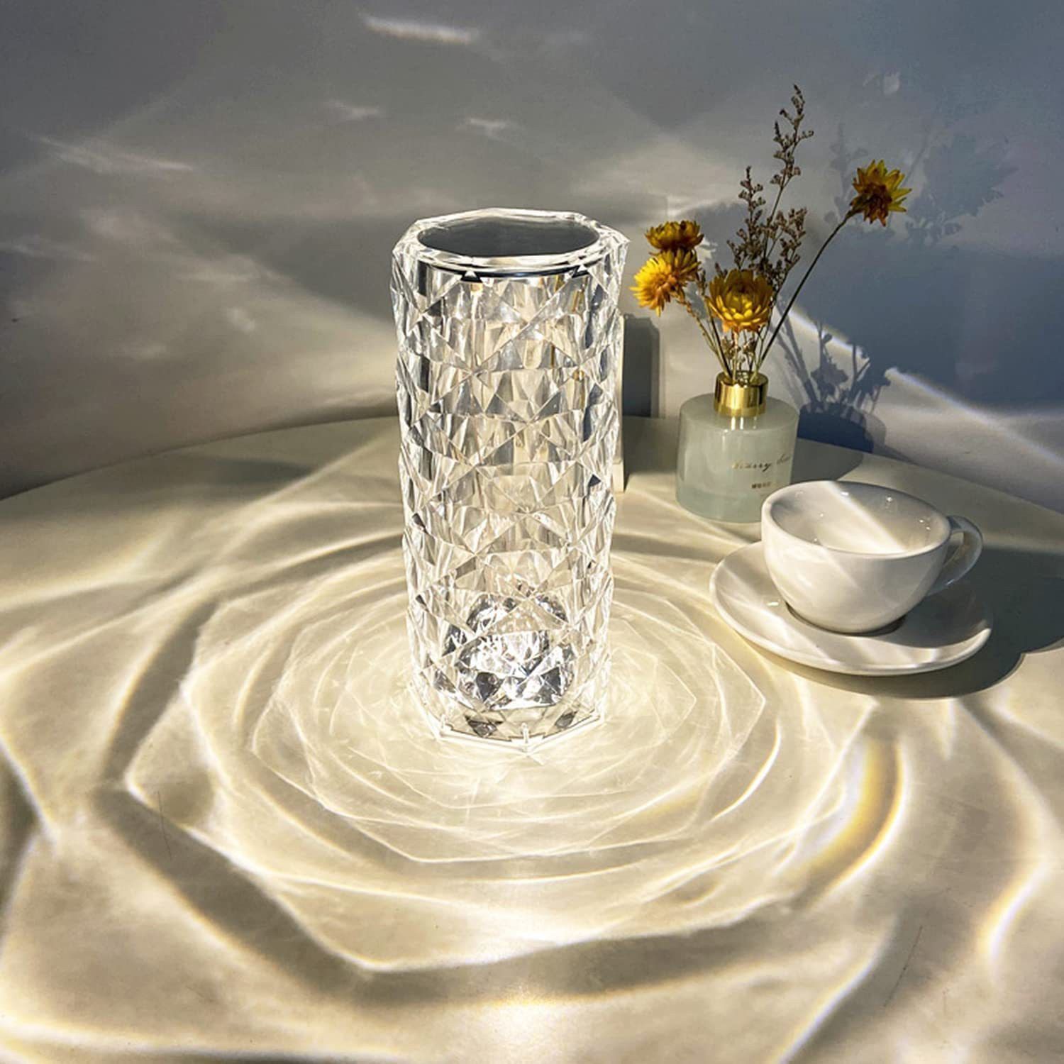 BM Ecom Crystal Diamond Table Lamp Color Changing, Touch Control, Modern Bedside Table Lamp-image-21