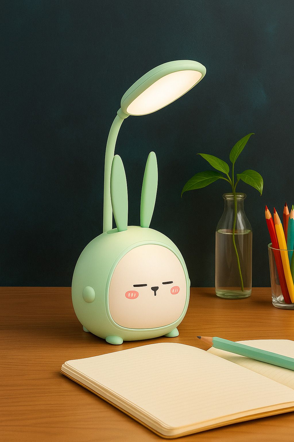 Cute Cartoon Table Lamp with Rechargeable LED Light |Study Lamp for Kids Study Lamp