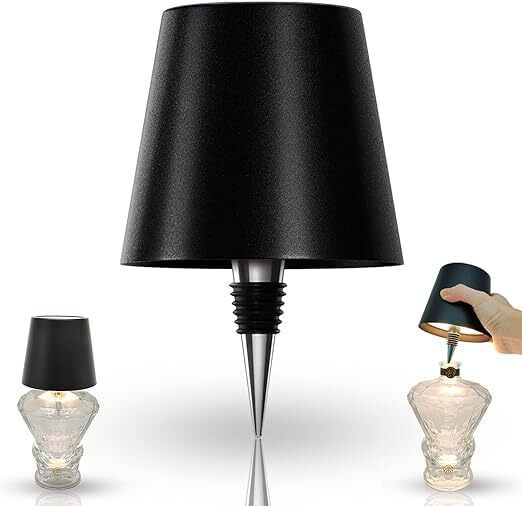 3 Color Temperature Modes Wireless Wine Bottle Lamp Rechargeable LED Light Table Lamp-image-33